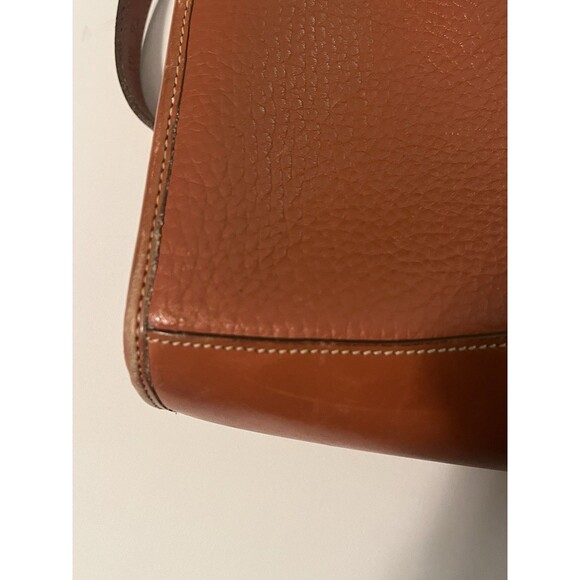 Dooney & Bourke All Weather Pebble Leather Satchel Bag Purse Brown Vintage 80's - Picture 10 of 16